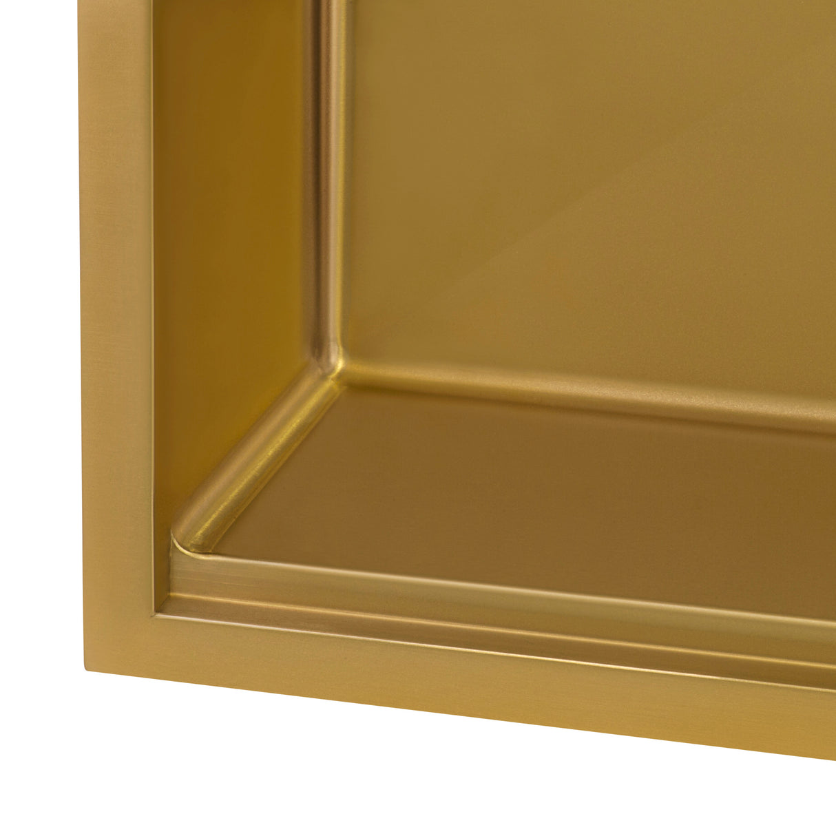 Ruvati 33 inch Polished Brass Matte Gold Workstation Undermount Kitchen Sink Single Bowl