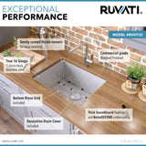 Ruvati 21-inch Undermount Stainless Steel Bar Prep Kitchen Sink 16 Gauge Rounded Corners Single Bowl