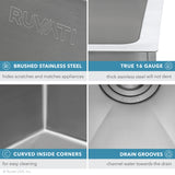 Ruvati 26-inch Undermount 16 Gauge Tight Radius Stainless Steel Kitchen Sink Single Bowl