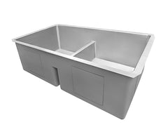 Ruvati 30-inch Low-Divide Undermount Rounded Corners 50/50 Double Bowl 16 Gauge Stainless Steel Kitchen Sink