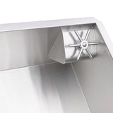 Ruvati Glass Rinser and Sink Combo 33-inch Undermount 16 Gauge Stainless Steel Rounded Corners Kitchen Sink Single Bowl