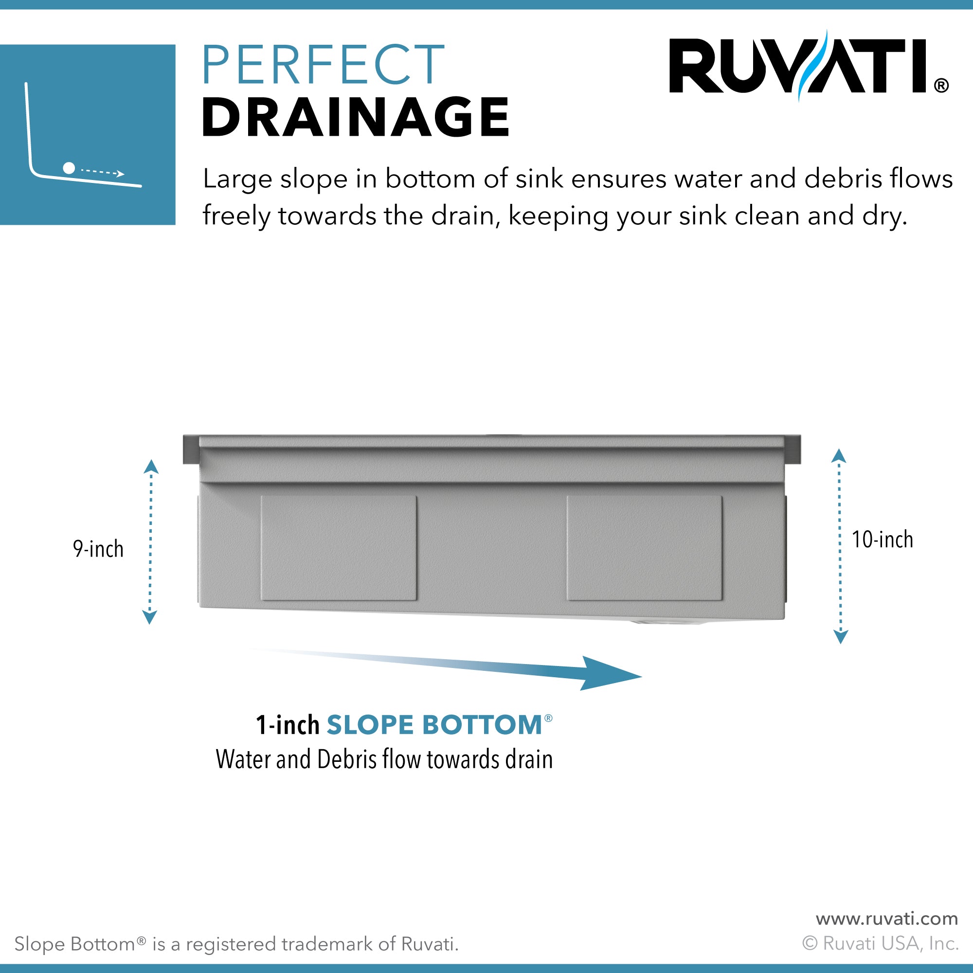 Ruvati 33-inch Workstation Two-Tiered Ledge Kitchen Sink Undermount 16 Gauge Stainless Steel