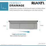 Ruvati 33-inch Workstation Two-Tiered Ledge Kitchen Sink Undermount 16 Gauge Stainless Steel