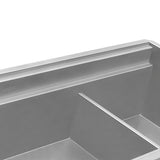 Ruvati 33-inch Workstation Dual Tier Double Bowl Low Divide Undermount 16 Gauge Stainless Steel Kitchen Sink