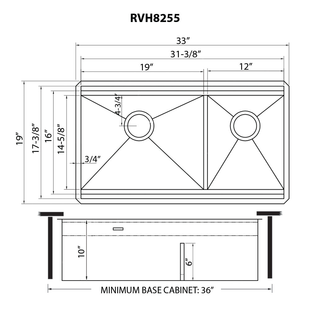 Ruvati 33-inch Workstation Dual Tier Double Bowl Low Divide Undermount 16 Gauge Stainless Steel Kitchen Sink