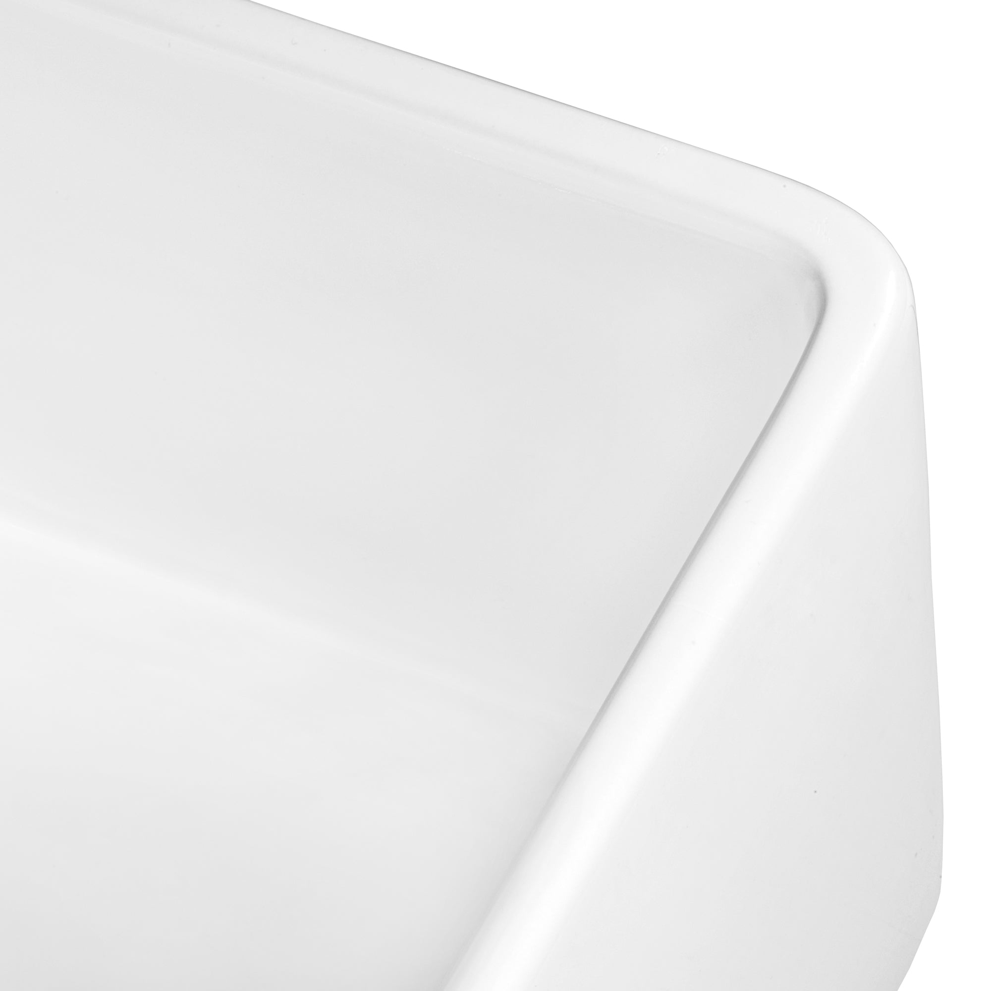 Ruvati 30 x 20 inch Fireclay Reversible Farmhouse Apron-Front Kitchen Sink Single Bowl White