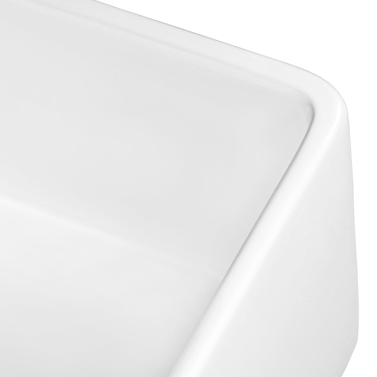 Ruvati 33 x 20 inch Fireclay Reversible Farmhouse Apron-Front Kitchen Sink Single Bowl White