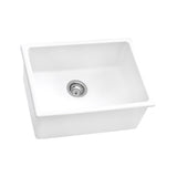 Ruvati 24-inch Fireclay Undermount / Drop-in Topmount Kitchen Sink Single Bowl – White