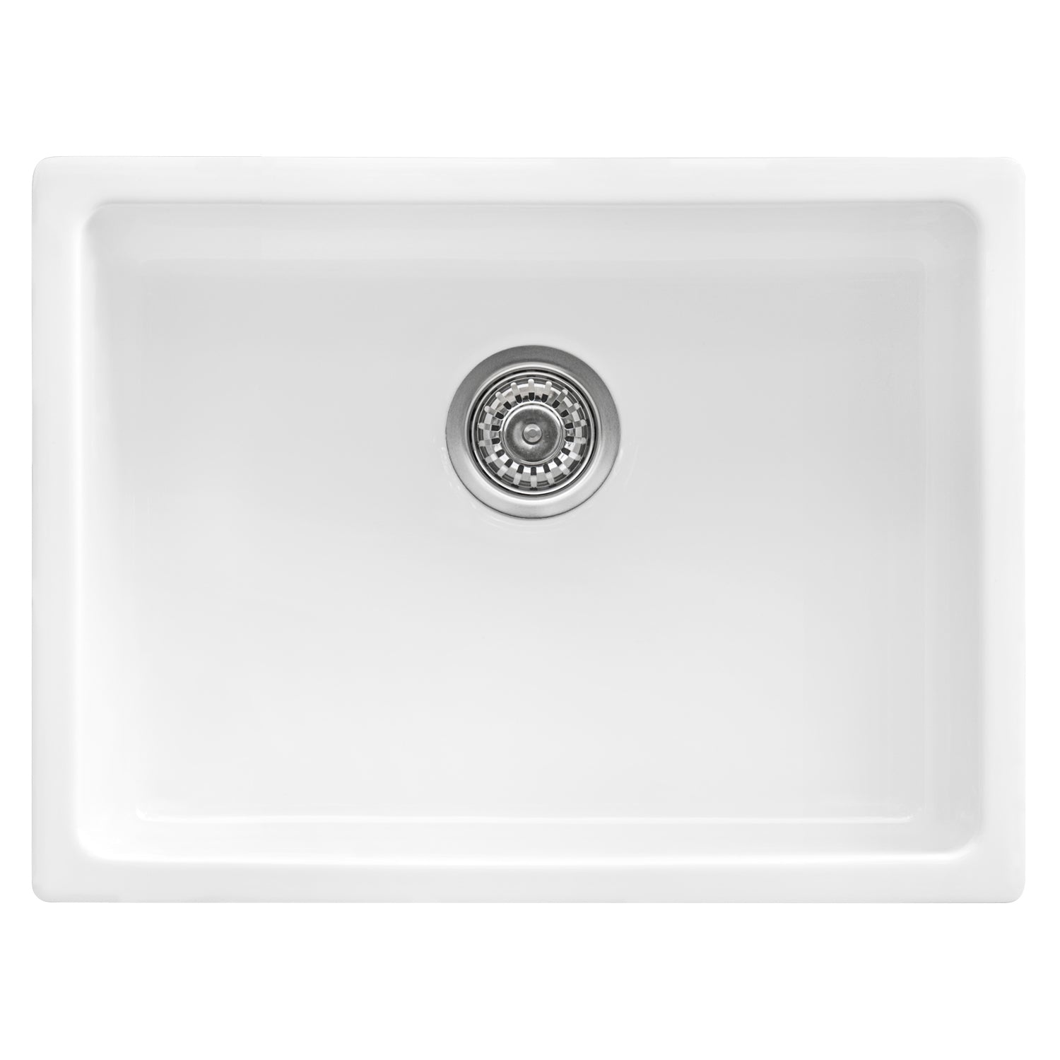 Ruvati 24-inch Fireclay Undermount / Drop-in Topmount Kitchen Sink Single Bowl – White