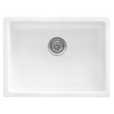 Ruvati 24-inch Fireclay Undermount / Drop-in Topmount Kitchen Sink Single Bowl – White