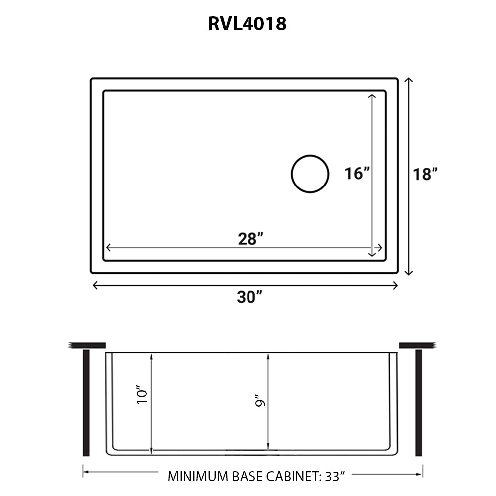 Ruvati 30-inch Matte Black and Brushed Gold Fireclay Modern Farmhouse Kitchen Sink Single Bowl