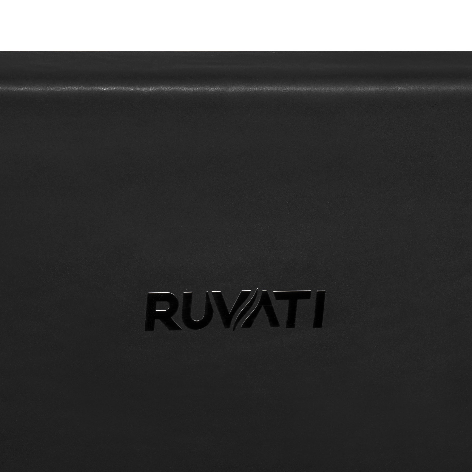 Ruvati 30-inch Matte Black and Brushed Gold Fireclay Modern Farmhouse Kitchen Sink Single Bowl