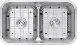 Ruvati 32-inch Low-Divide 50/50 Double Bowl Undermount 16 Gauge Stainless Steel Kitchen Sink