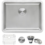 Ruvati 20-inch Undermount Bar Prep Kitchen Sink 16 Gauge Stainless Steel Single Bowl