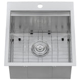 Ruvati Merino 21" Drop In Single Basin Stainless Steel Outdoor Sink with Basin Rack Included