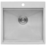 Ruvati Merino 21" Drop In Single Basin Stainless Steel Outdoor Sink with Basin Rack Included