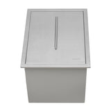 Merino Outdoor BBQ Marine Grade 16-Gauge Stainless Steel 15 in. x 20 in. Single Bowl Drop-In Insulated Ice Kitchen Sink