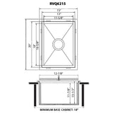 Merino Outdoor BBQ Marine Grade 16-Gauge Stainless Steel 15 in. x 20 in. Single Bowl Drop-In Insulated Ice Kitchen Sink