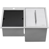 Ruvati Insulated Ice Chest and Outdoor Sink 29 x 20 inch BBQ Workstation Stainless Steel