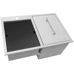 Ruvati Insulated Ice Chest and Outdoor Sink 29 x 20 inch BBQ Workstation Stainless Steel