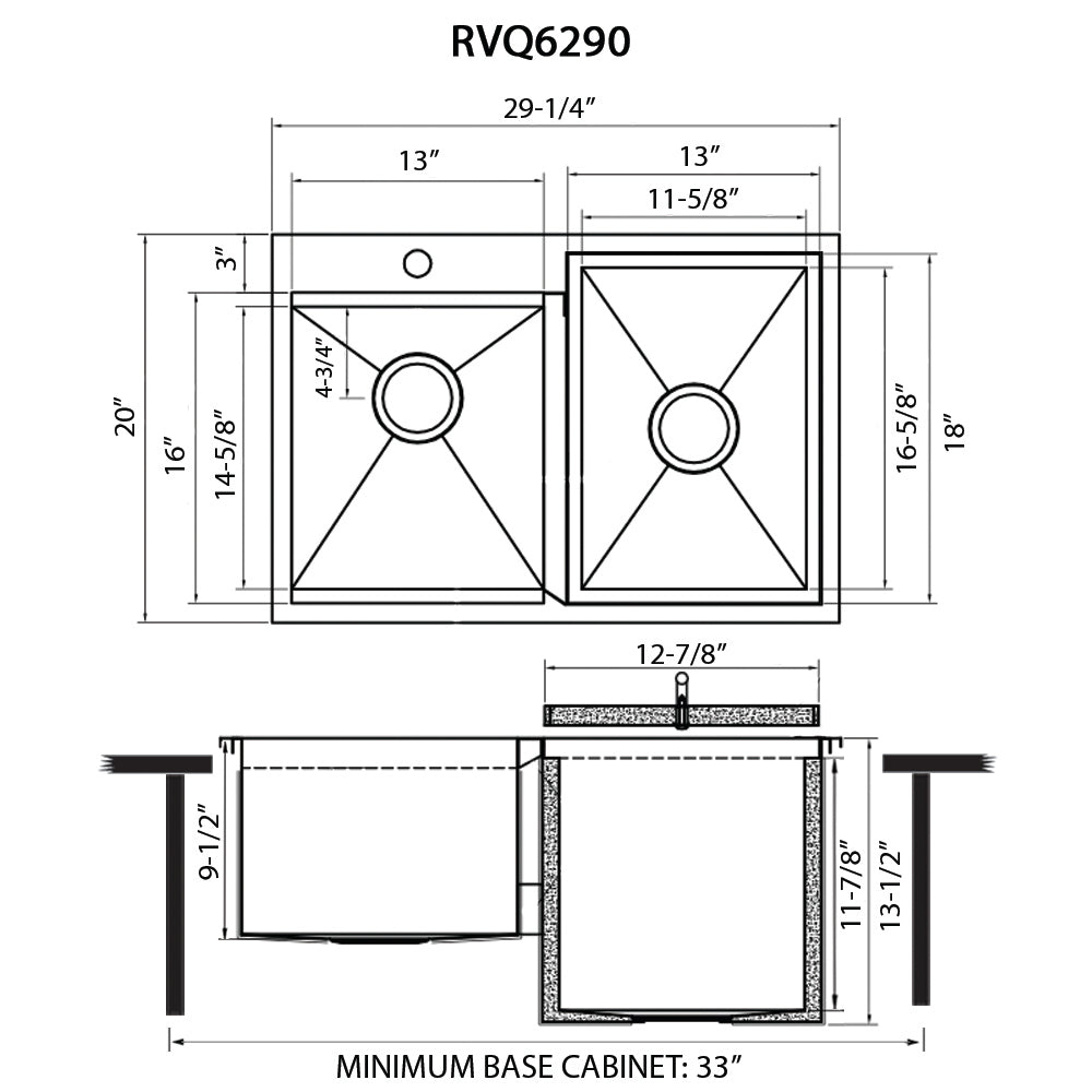 Ruvati Insulated Ice Chest and Outdoor Sink 29 x 20 inch BBQ Workstation Stainless Steel