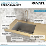 Ruvati 21″ x 18″ x 12″ Deep Laundry Utility Sink Undermount 16 Gauge Stainless Steel