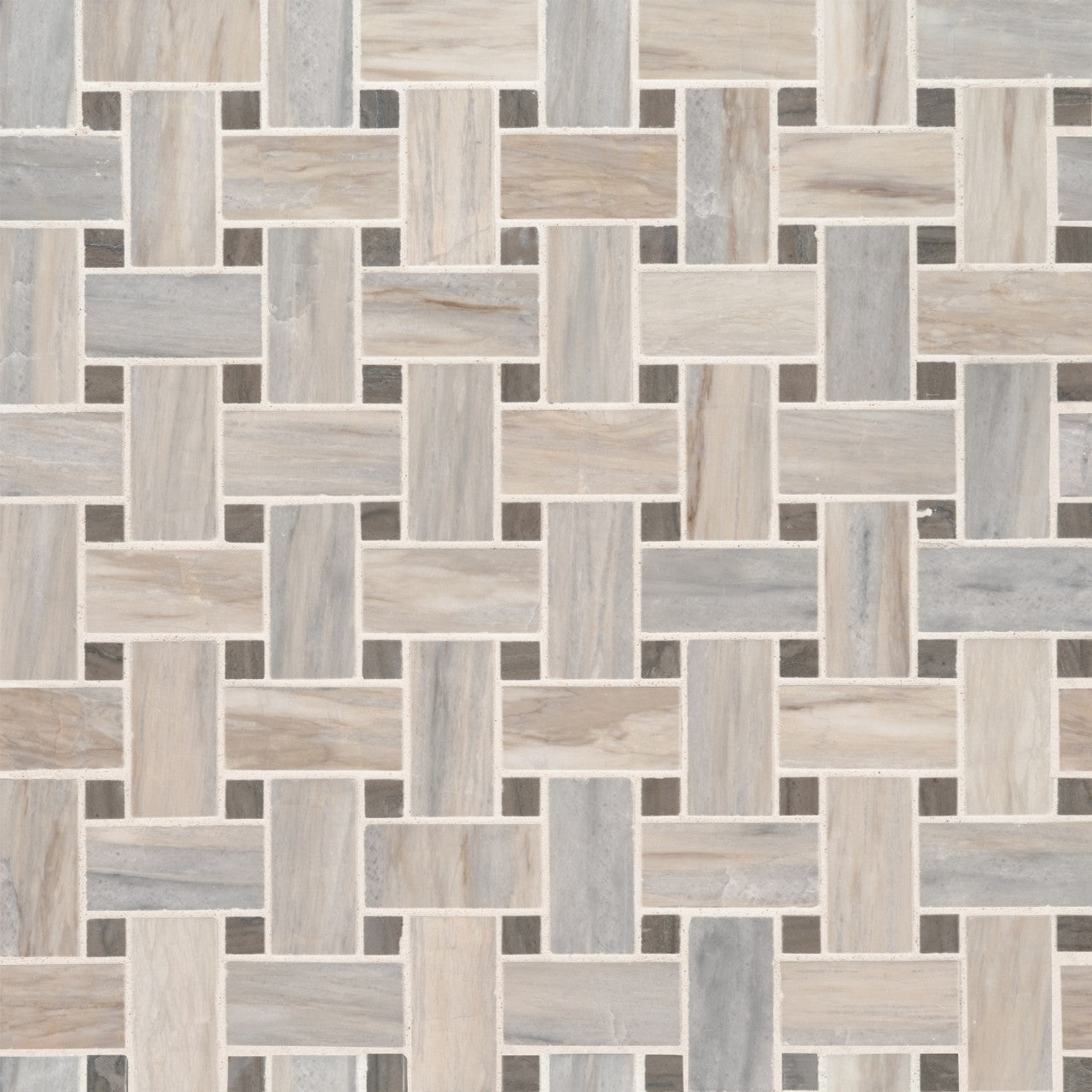 Angora 12x12 Polished Basketweave Tile