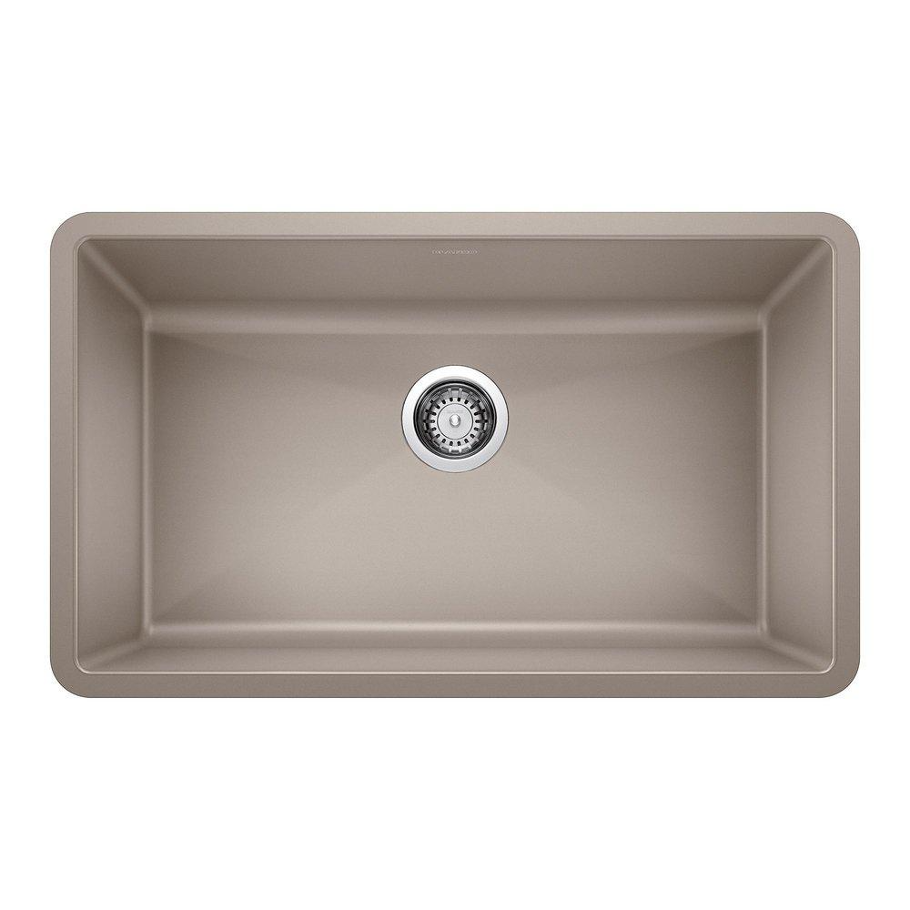 Precis™ 32 x 19 in. No Hole Granite Composite Single Bowl Undermount Kitchen Sink