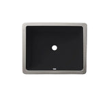 VCS-1317-BL Black Rectangle Porcelain Undermount Bathroom Sink