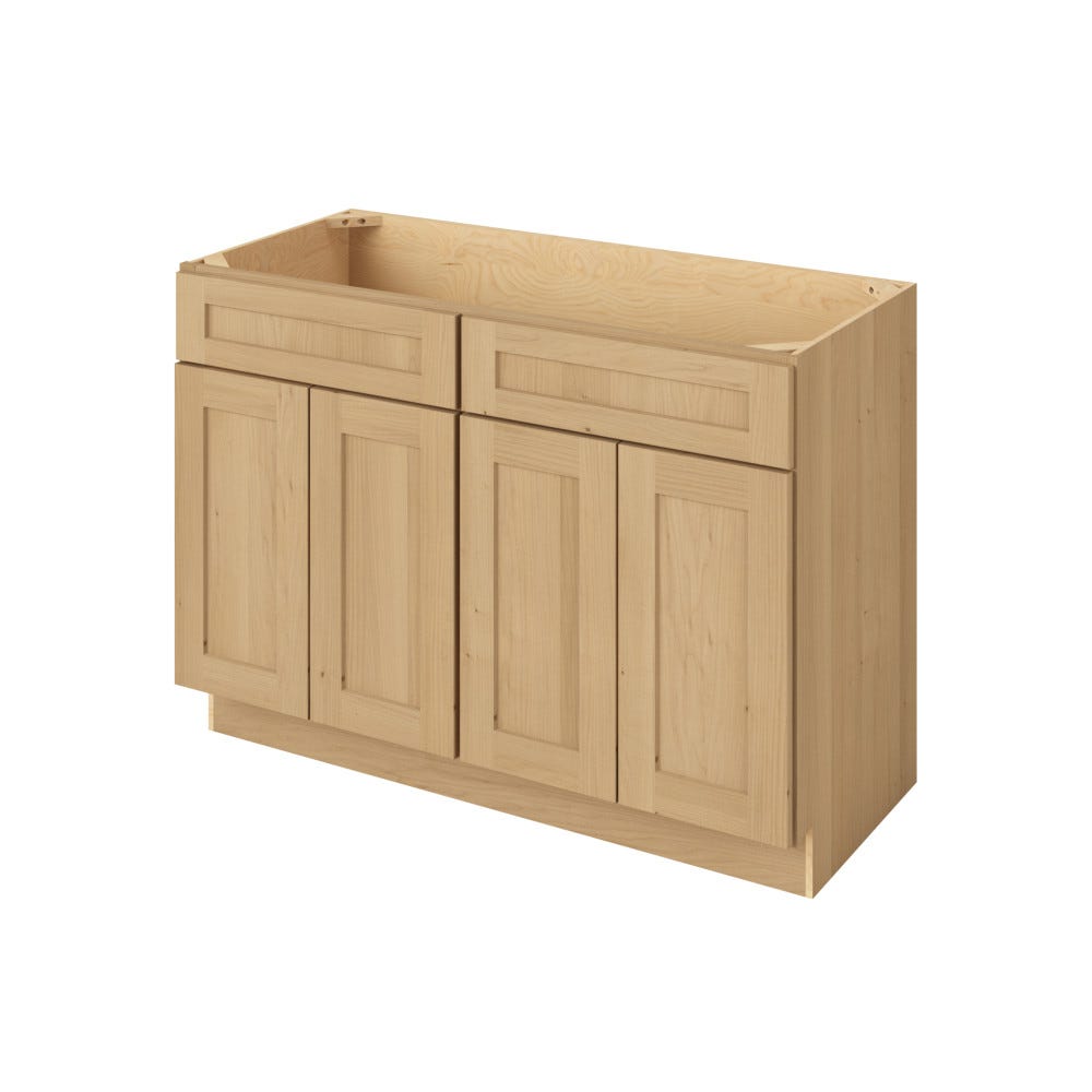 Catalina Sandstone 48" Vanity Sink Base, 4 Doors-2 False Fronts