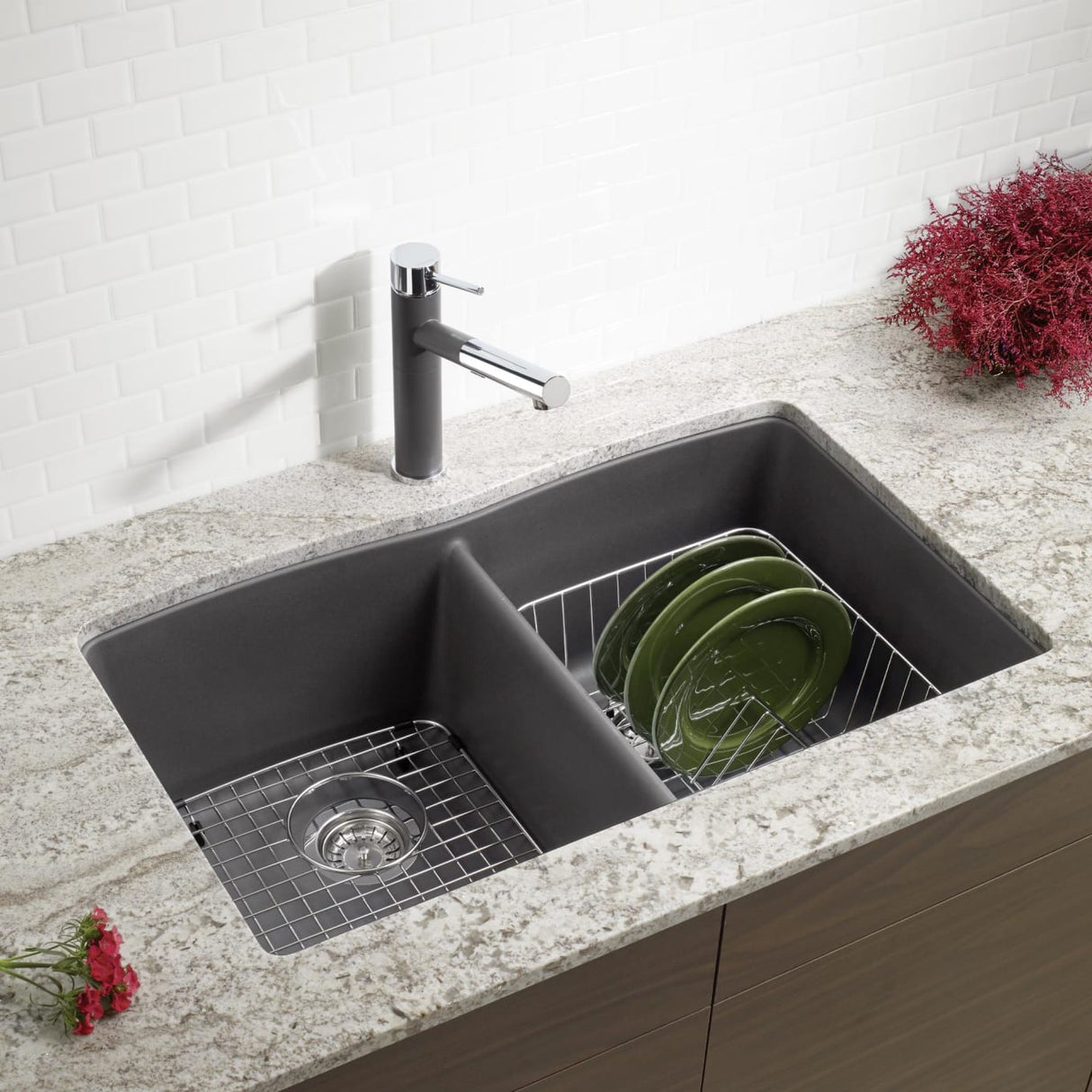 Diamond 32" Undermount Double Basin SILGRANIT Kitchen Sink