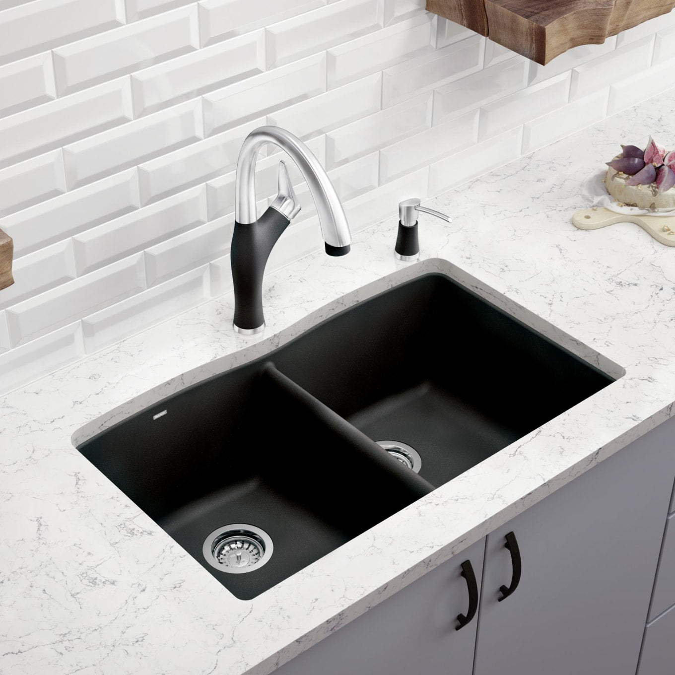 Diamond 32" Undermount Double Basin SILGRANIT Kitchen Sink