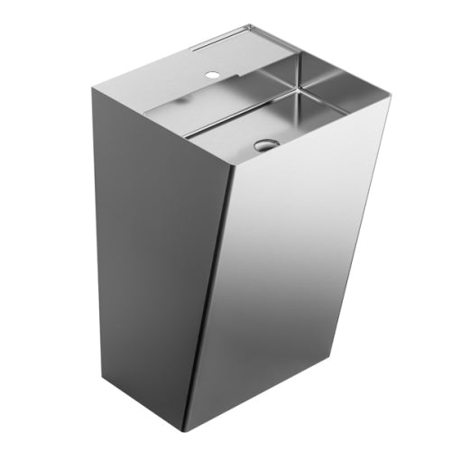 Karran Cinox Stainless Steel Rectangular Pedestal Sink