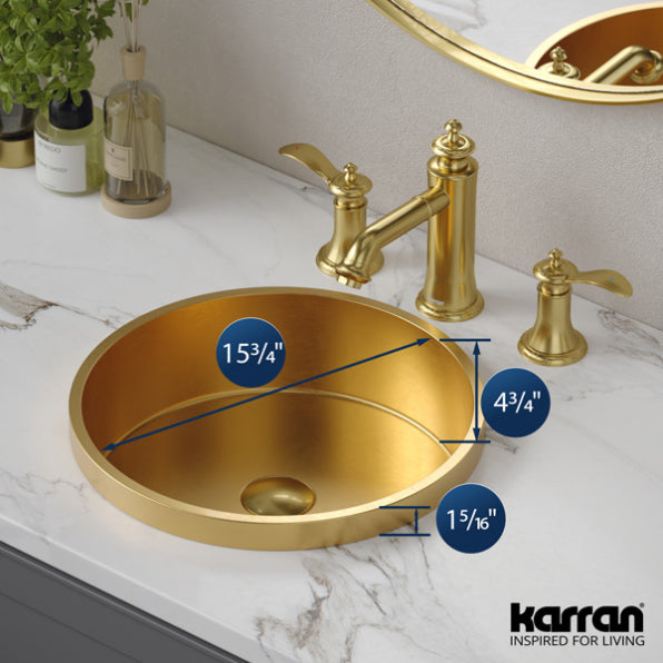 Karran Cinox Stainless Steel Round Drop In Sink