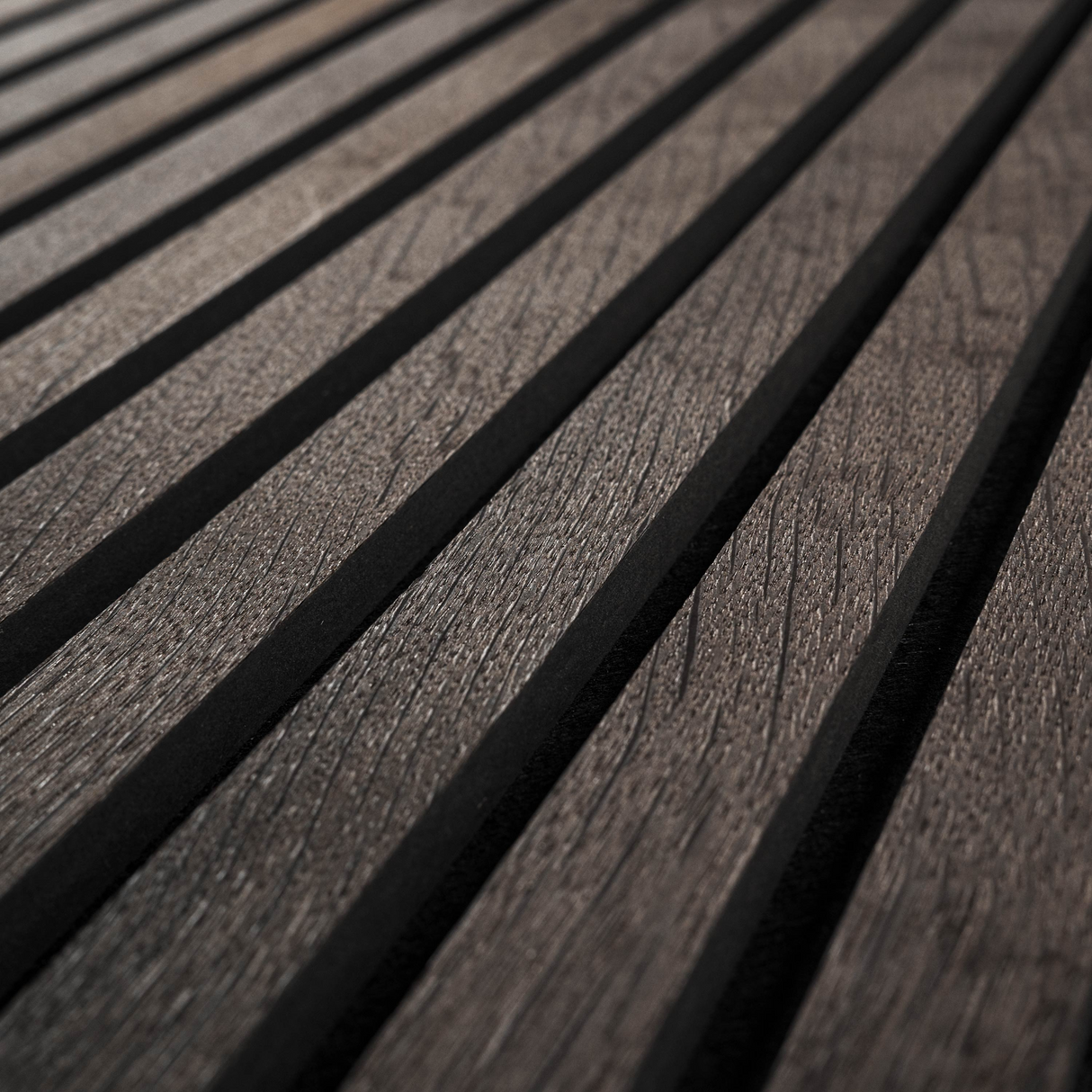 Umber Acoustic 9.5 in. x 94.5 in. Mixed Wood Slat Flat Wall Panel (4 Panels/24.92 sq. ft./Case)