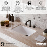 Karran Tryst KBF464 2-Handle Three Hole Widespread Bathroom Faucet with Matching Pop-up Drain