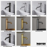 Karran Vineyard KBF472 Single-Handle Single Hole Vessel Bathroom Faucet with Matching Pop-up Drain