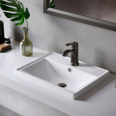 Karran Randburg KBF520 Single-Handle Single Hole Basin Bathroom Faucet with Matching Pop-up Drain