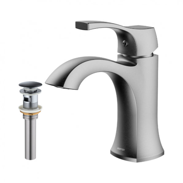 Karran Randburg KBF520 Single-Handle Single Hole Basin Bathroom Faucet with Matching Pop-up Drain