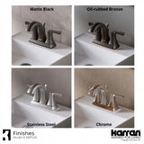 Karran Randburg KBF526 2-Handle Two Hole Centerset Faucet Bathroom Faucet with Matching Pop-up Drain