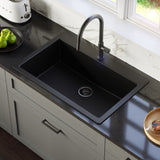 Karran QT-812 Top Mount 33" Large Single Bowl Quartz Kitchen Sink