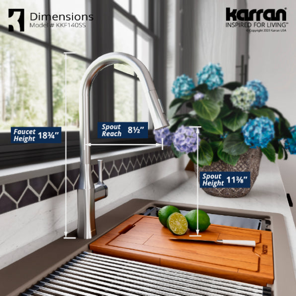 Karran Standerton KKF140 Single Handle Pull-Down Sprayer Kitchen Faucet