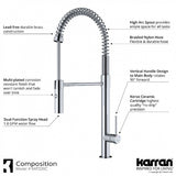 Karran Bluffton Single-Handle Pull-Down Sprayer Kitchen Faucet