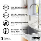 Karran Bluffton Single-Handle Pull-Down Sprayer Kitchen Faucet