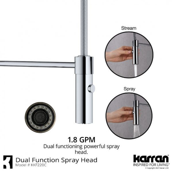 Karran Bluffton Single-Handle Pull-Down Sprayer Kitchen Faucet