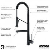 Karran Tumba Single-Handle Pull-Down Sprayer Kitchen Faucet