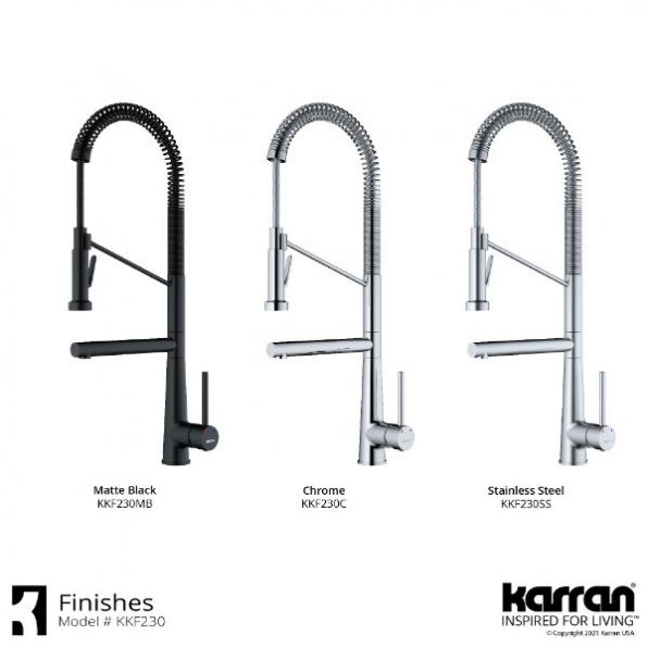 Karran Tumba Single-Handle Pull-Down Sprayer Kitchen Faucet