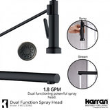 Karran Tumba Single-Handle Pull-Down Sprayer Kitchen Faucet