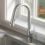 Karran Dockton Single-Handle Pull-Down Sprayer Kitchen Faucet with Matching Soap Dispenser