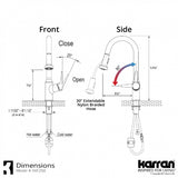 Karran Dockton Single-Handle Pull-Down Sprayer Kitchen Faucet with Matching Soap Dispenser